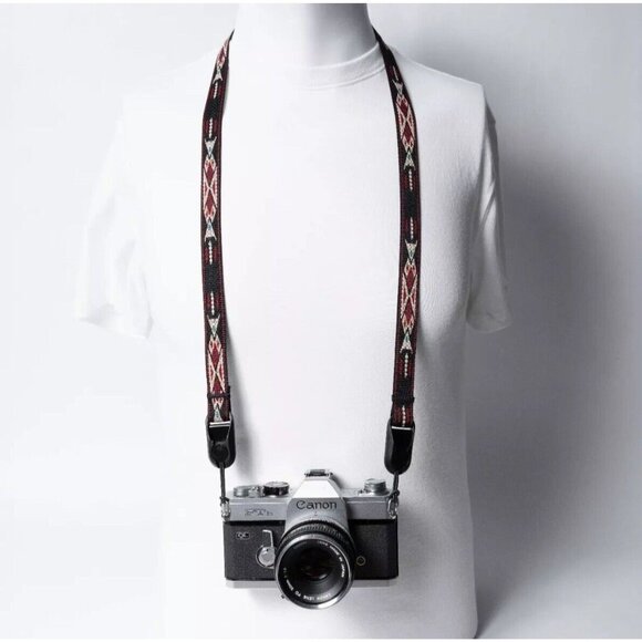 Camera Strap 40" Desert Black & Red Southwest Peak Design Anchors Handcrafted - Picture 3 of 11